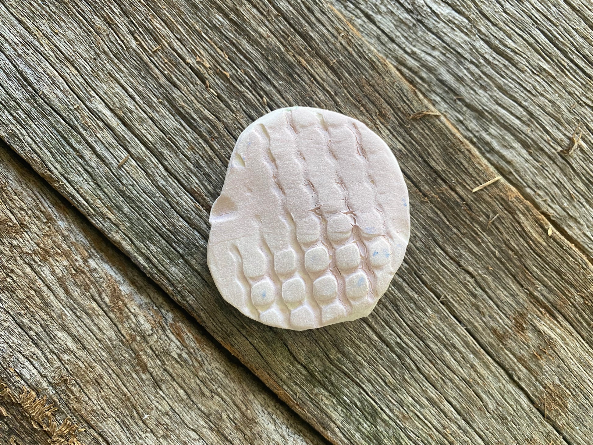 White sample of glaze included