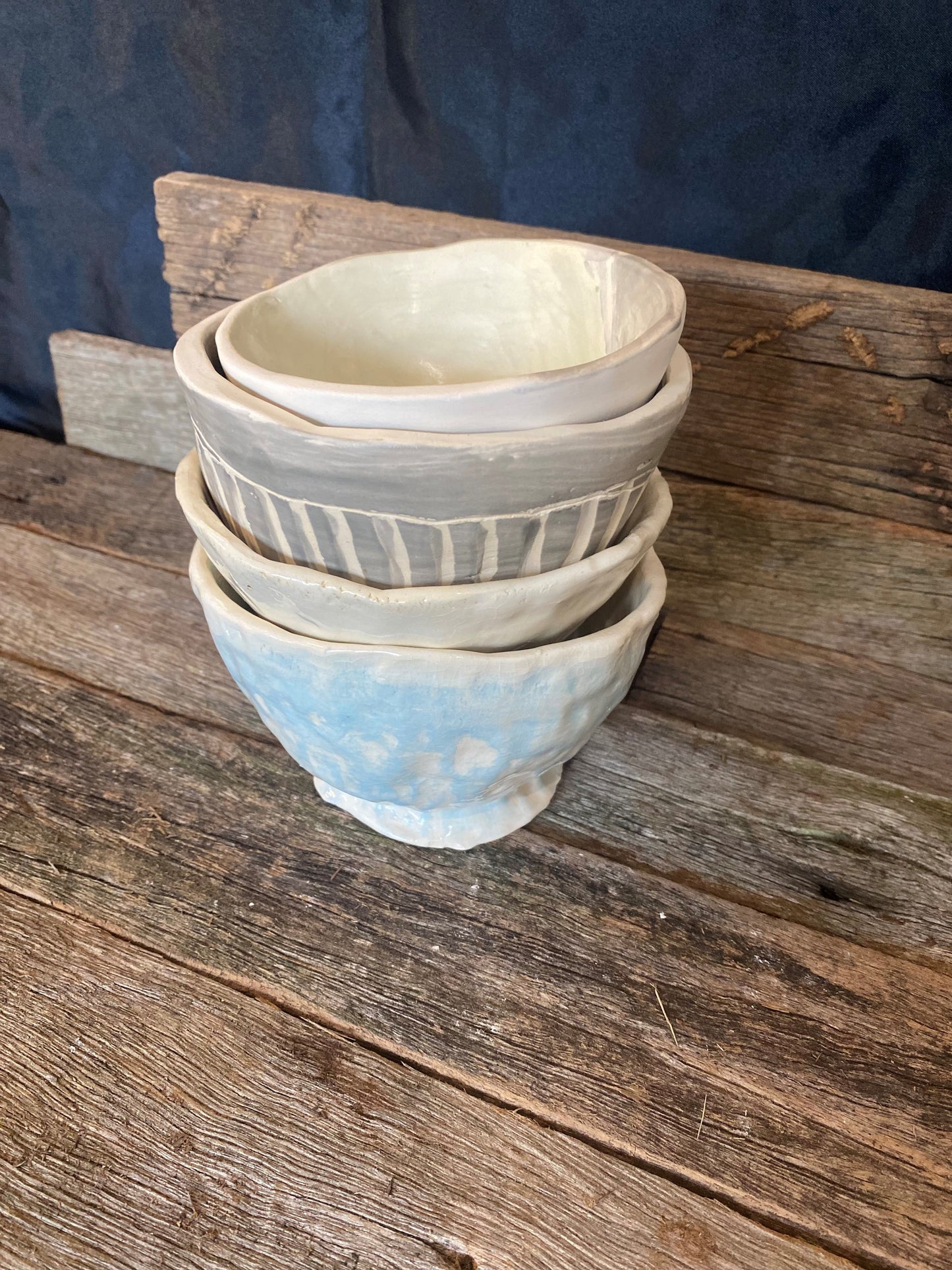 Stack of clay bowls
