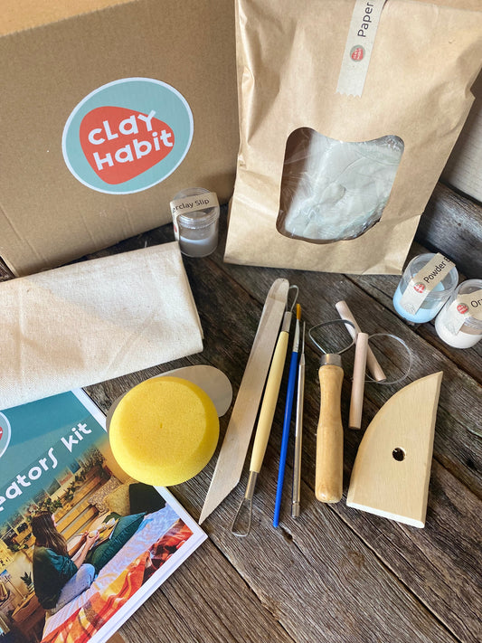 Creators Box with clay and tools to make object
